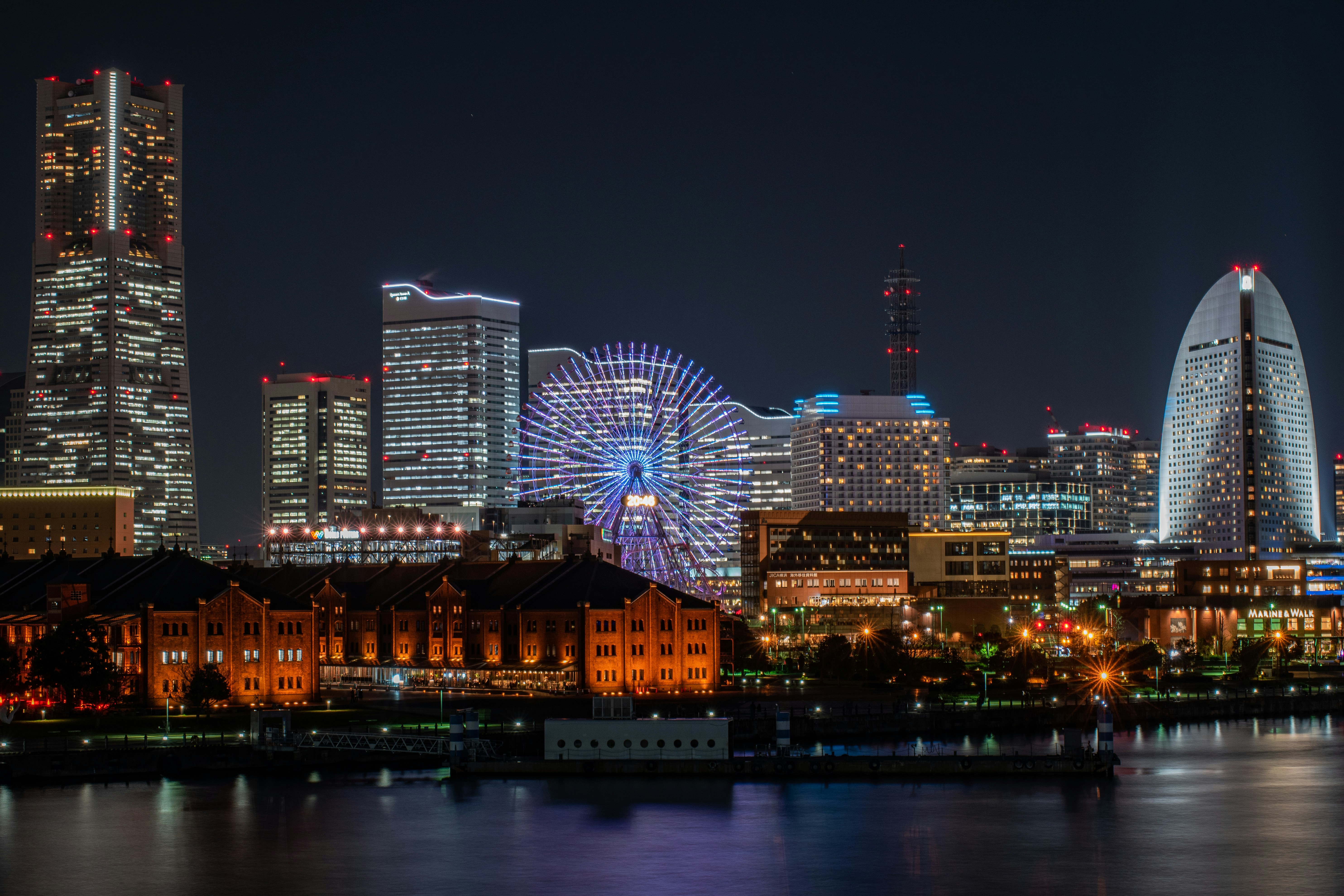 Yokohama Minato Mirai skyline at night