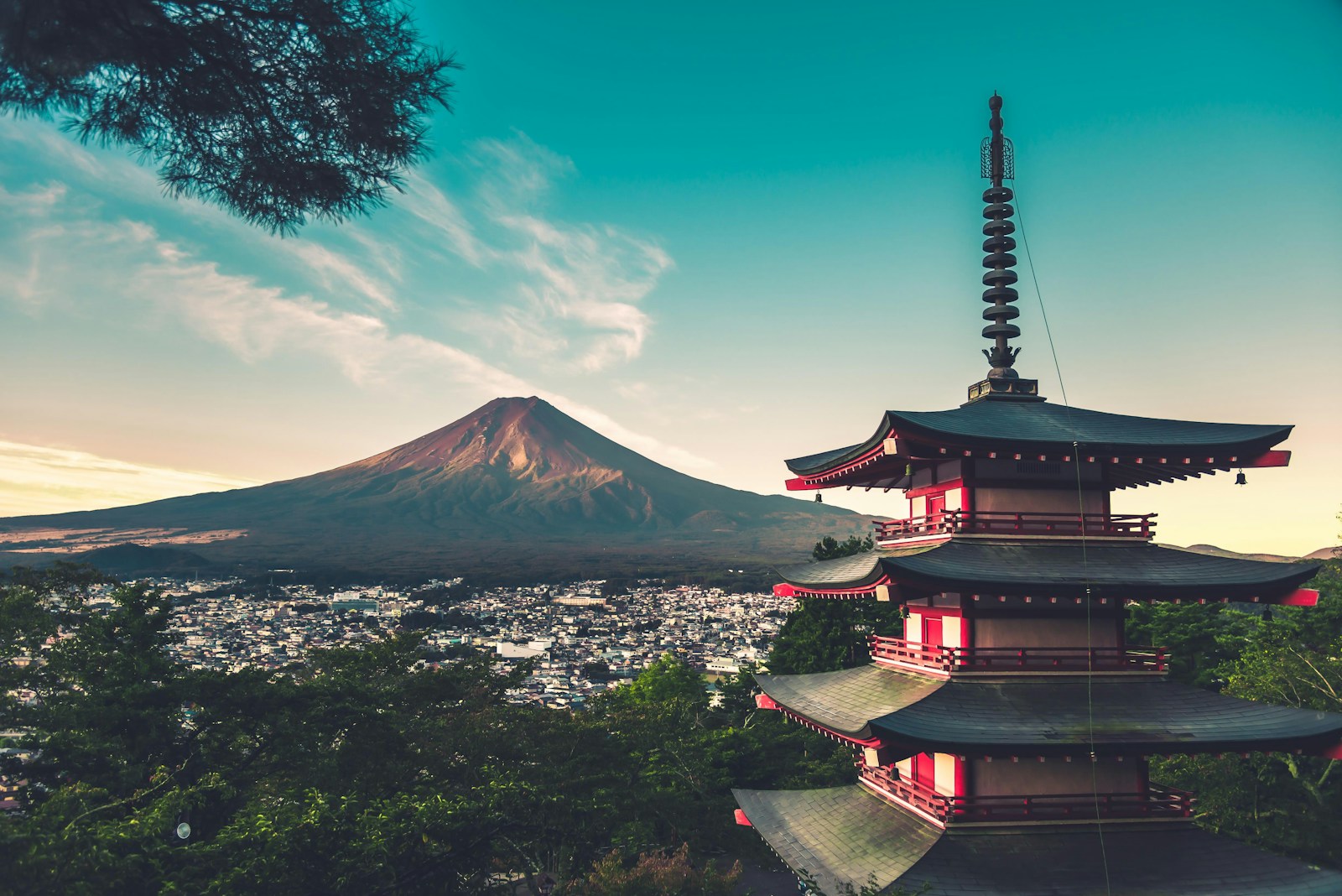 Mount Fuji reflected in lake